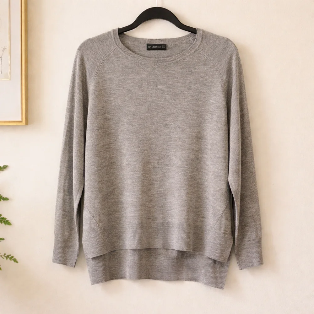 0166 Size Medium Zara Knit Light Grey Lightweight Sweater. VGUC - Picture 2 of 12